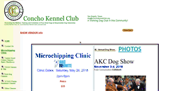 Desktop Screenshot of conchokennelclub.org